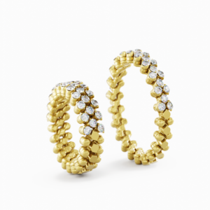 ANELLO MULTIMISURA IN ORO GIALLO 18KT CON DIAMANTI