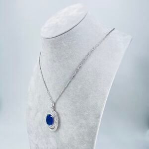 Collana in oro bianco 18KT con tanzanite e diamanti - immagine 2
