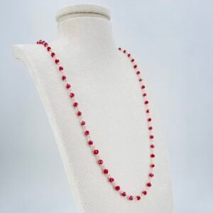 Collana rosario rosso in arg925 rosè Alisei - immagine 2