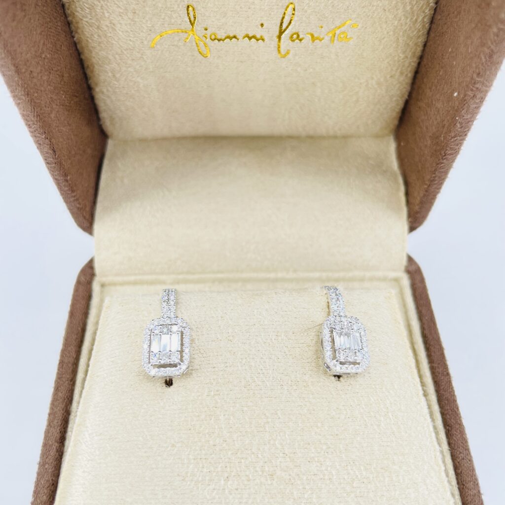 Orecchini in oro bianco con diamanti Gianni CaritÃ