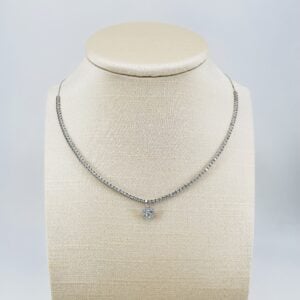 Collana a cuore in oro bianco 18KT con diamanti Gianni Carità