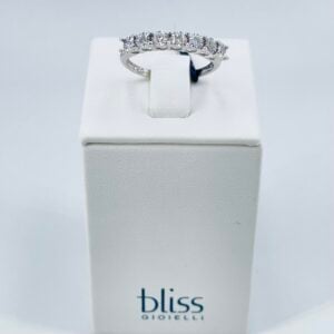 Fedina in oro bianco 18KT con diamanti