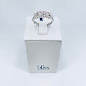 Fedina in oro bianco 18KT con diamanti