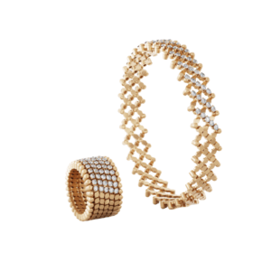 ANELLO BRACCIALE IN ORO ROSA 18KT CON DIAMANTI
