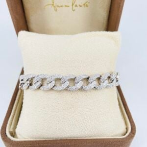 Bracciale groumette in oro bianco 18KT con diamanti Gianni Carità - immagine 2