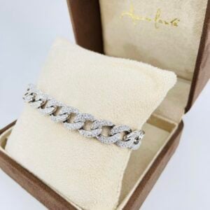 Bracciale groumette in oro bianco 18KT con diamanti Gianni Carità - immagine 4