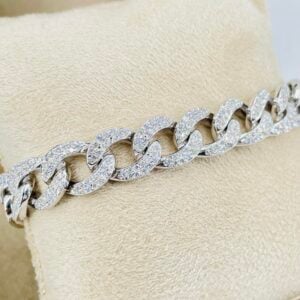 Bracciale groumette in oro bianco 18KT con diamanti Gianni Carità - immagine 5