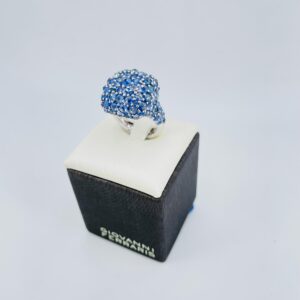 Anello a pavé in oro bianco 18KT con zaffiri Giovanni Ferraris - immagine 2