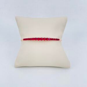 Bracciale semirigido in oro rosa 18KT con rubini Giovanni Ferraris