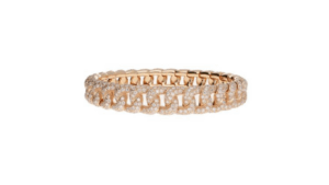 Bracciale groumette estensibile in oro rosa 18KT con diamanti De Meglio