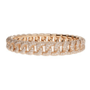 Bracciale groumette estensibile in oro rosa 18KT con diamanti De Meglio