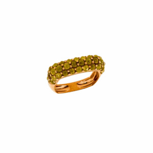 Fedina squadrata in oro rosa 18KT con tsavoriti Giovanni Ferraris