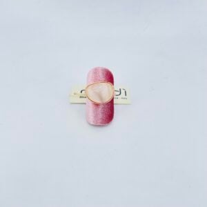 Anello in arg925 regolabile con quarzo ghiaccio Madì