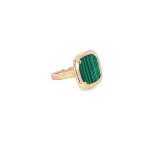 Anello regolabile con malachite