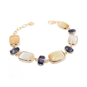 Bracciale con quarzi tabacco