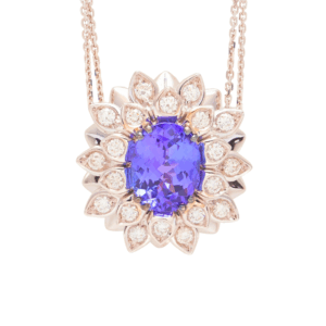 Collana in oro bianco 18KT con tanzanite e diamanti Giovanni Ferraris