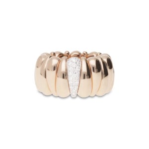 ANELLO EXTENSIBLE IN ORO ROSA 18KT CON DIAMANTI