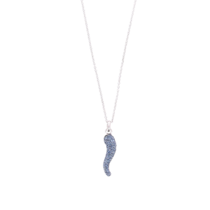 Girocollo in arg 925 con polvere azzurra