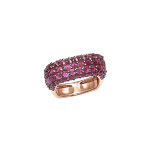 FEDINA IN ORO ROSA 18KT CON RUBINI