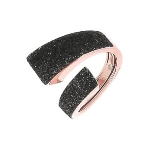 Anello contrarie' in arg925 con polvere nera Pesavento