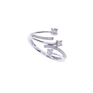 ANELLO IN ORO BIANCO 18KT CON DIAMANTI
