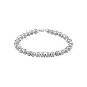 bracciale di perle grigie