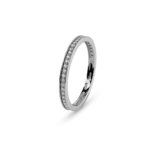Veretta in oro bianco 18kt con diamanti