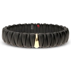 BRACCIALE EXTENSIBLE IN CERAMICA NERA E ORO GIALLO 18KT