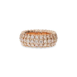 ANELLO EXTENSIBLE ORO ROSA 18KT CON DIAMANTI FANCY COLOR