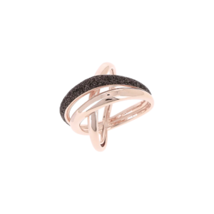 anello ad intreccio con polvere di sogni nera