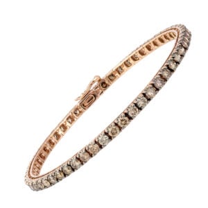 TENNIS IN ORO ROSA 18KT CON DIAMANTI FANCY COLOR