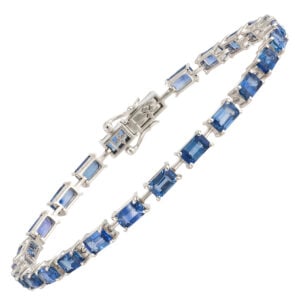 BRACCIALE IN ORO BIANCO 18KT CON ZAFFIRI