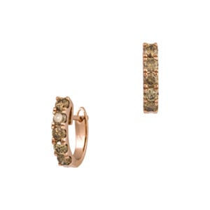 ORECCHINI IN ORO ROSA 18KT CON DIAMANTI FANCY COLOR