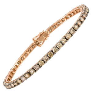 TENNIS IN ORO ROSA 18KT CON DIAMANTI FANCY COLOR