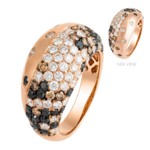 ANELLO IN ORO ROSA 18KT CON DIAMANTI