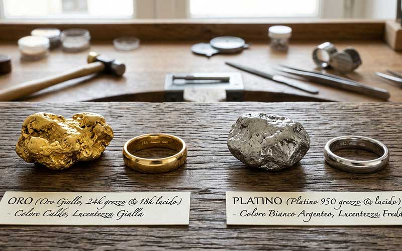 confronto tra oro e platino